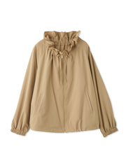 2WAYサーブルクロスフリルネックブルゾン