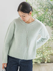 スパンコールラメVネックニット≪洗える≫