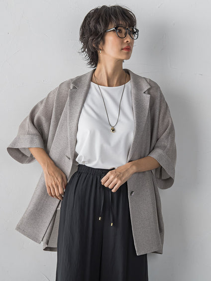 【大きいサイズ/新色追加】”カーデみたいに羽織れる”メッシュジャケット
