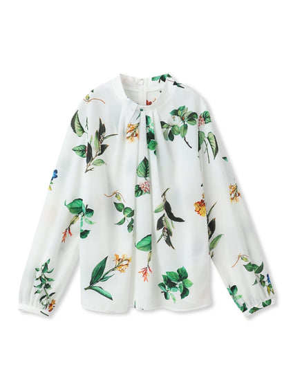 フラワープリントブラウス