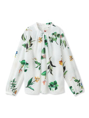 フラワープリントブラウス