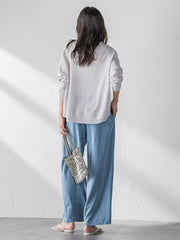 ペーパーブレンドルーズニットプルオーバー