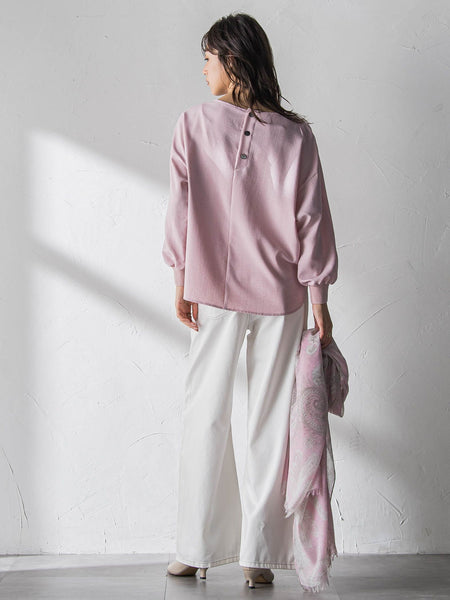 【一瞬で楽とキレイを叶える】タンブラーオックスギャザー袖ブラウス≪手洗い可能≫