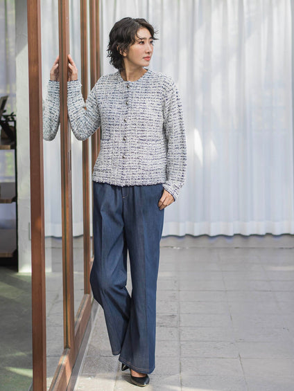 【大きいサイズ】セルロースデニムワイドパンツ