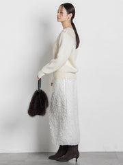 【コラボ商品】エディター東原妙子 × LAUTREAMONT /フェザージャガードタイトスカート