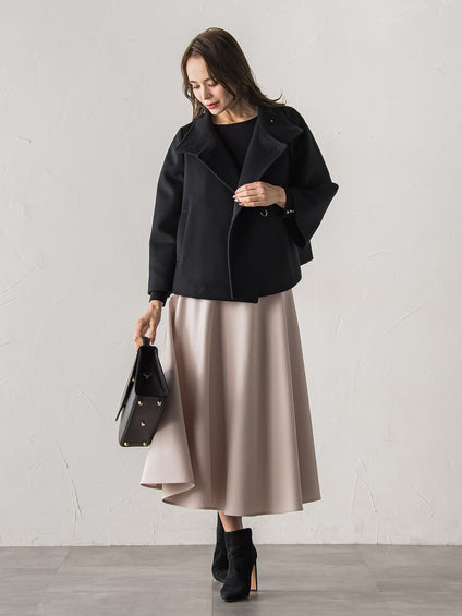 スタンドカラーショートコート