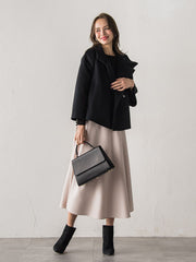 スタンドカラーショートコート