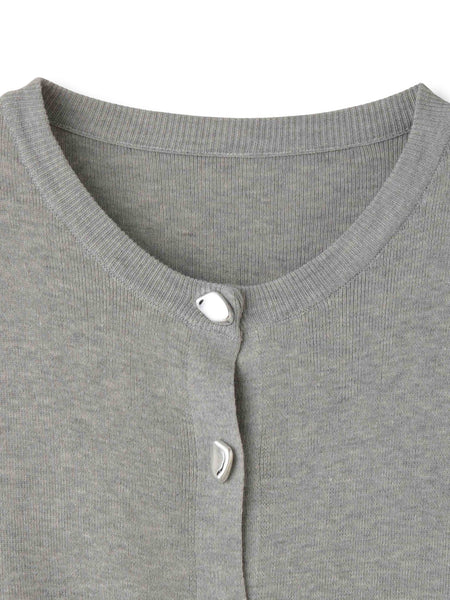 ニュアンスメタルボタンニットカーディガン