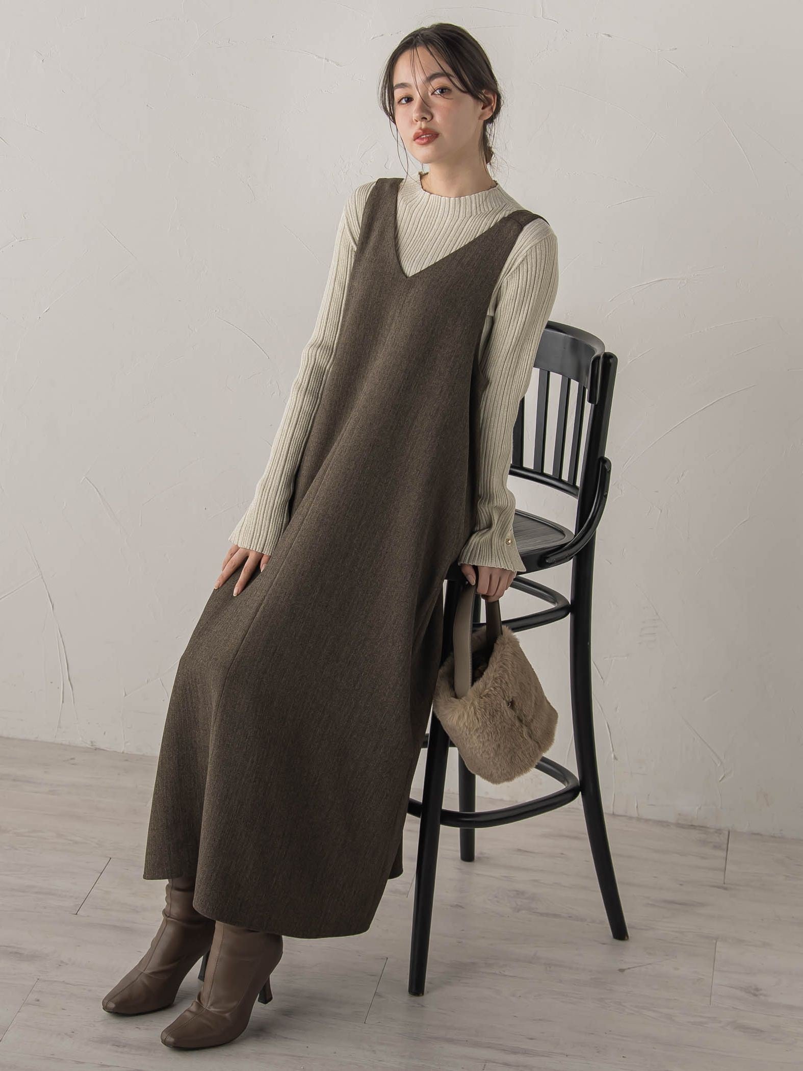 ミックスツイードジャンスカ