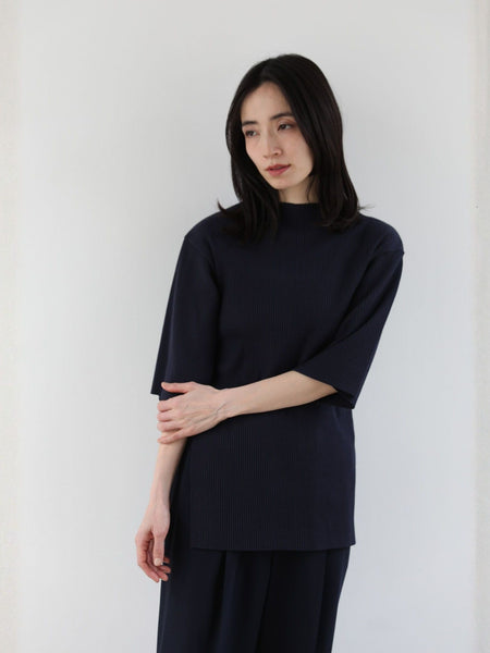 Side slit rib T【日本製】≪手洗い可能≫