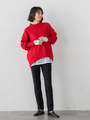 【WEB限定】”毎日頼れる”ゆったりモックネックニット