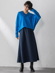 軽量ボンディングスカートセットアップ≪洗濯機で洗える≫