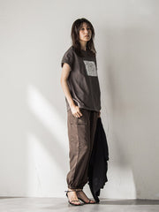 【WEB限定】スクエア箔オーバーサイズTシャツ≪手洗い可能≫