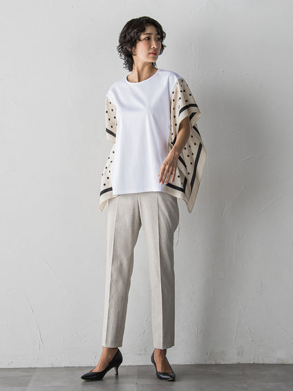 【WEB限定/+5cm丈長め】シェルタリングテーパードパンツ