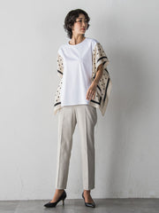 【WEB限定/+5cm丈長め】シェルタリングテーパードパンツ