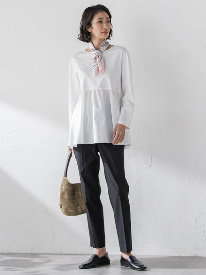 ペプラムカットソー