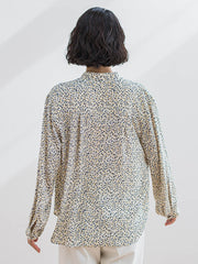 【大きいサイズ】くずしドットブラウス