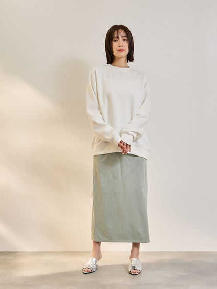 オーバーサイズダブルフェイスプルオーバー