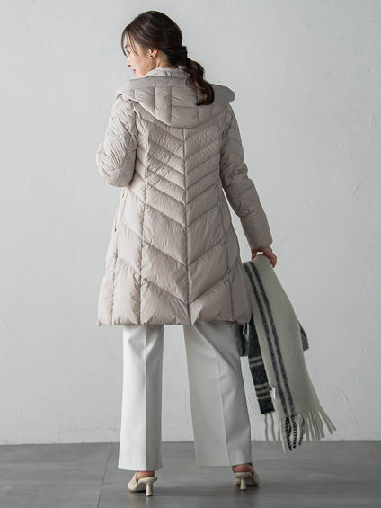 ストレッチダウンロングコート