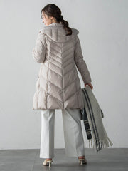 ストレッチダウンロングコート