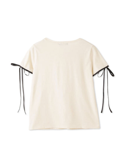 サテンリボンスリーブプルオーバー