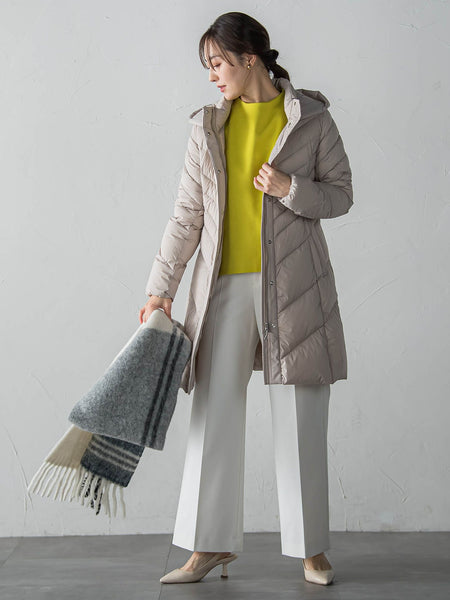 ストレッチダウンロングコート