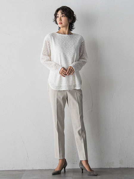 【WEB限定/+5cm丈長め】シェルタリングテーパードパンツ