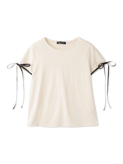 サテンリボンスリーブプルオーバー