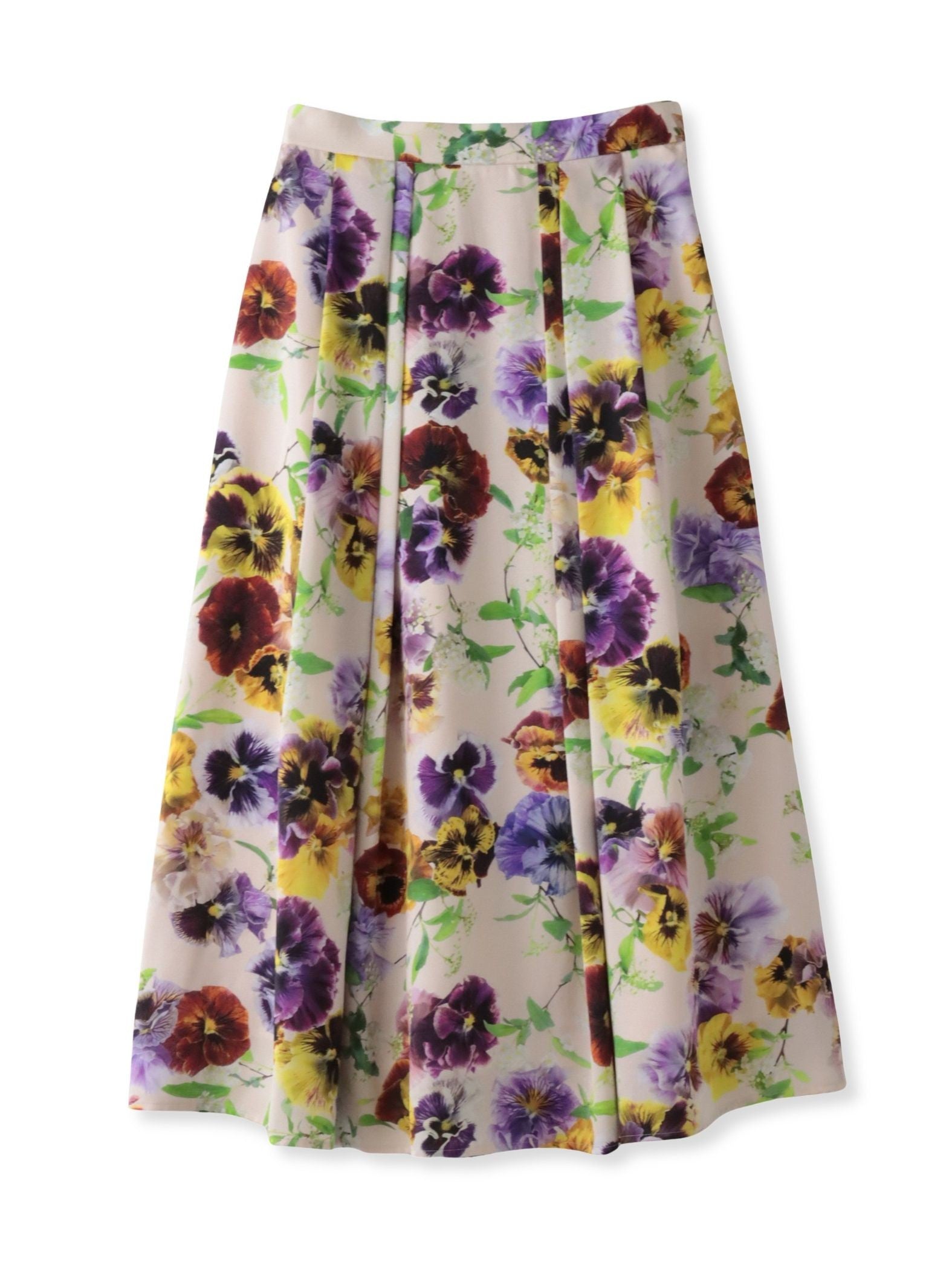 【KEITA KAWASAKI × Viaggio Bluコラボ】パンジープリントスカート