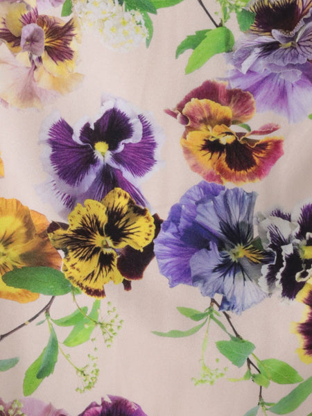 【KEITA KAWASAKI × Viaggio Bluコラボ】パンジープリントスカート