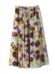 【KEITA KAWASAKI × Viaggio Bluコラボ】パンジープリントスカート