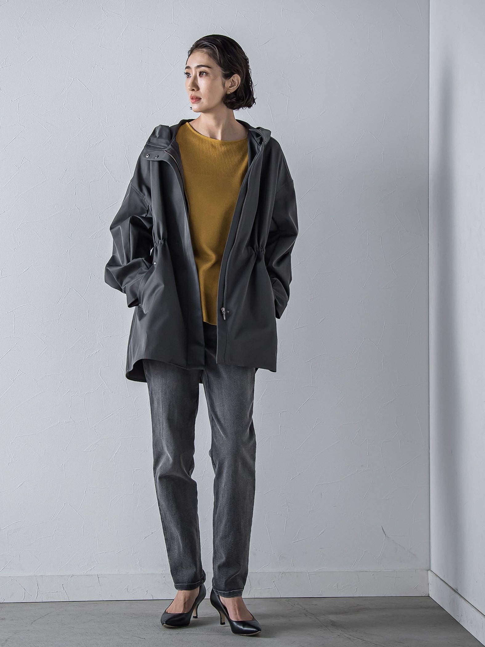 【大きいサイズ】”シルエットの変化が楽しめる”ストレッチマウンテンパーカー