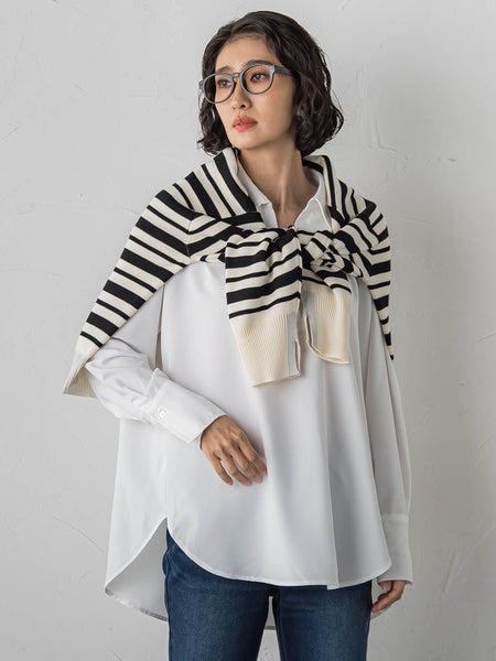 【WEB限定】”3コーデが叶う2点セット”ニット×シャツ