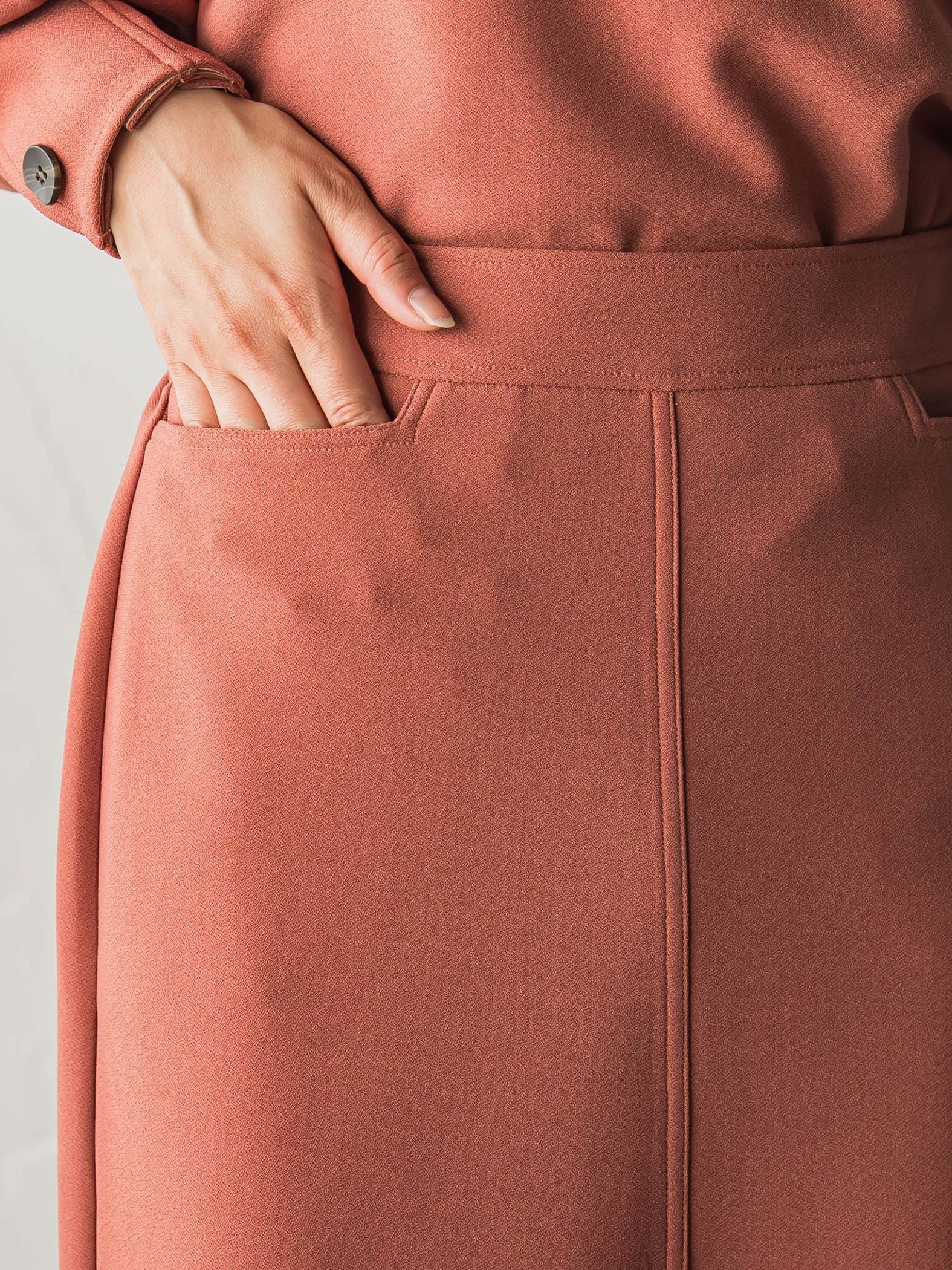 ジョーゼットダンボールAラインスカート≪セットアップ対応/洗濯機で洗える≫