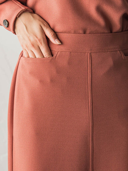 ジョーゼットダンボールAラインスカート≪セットアップ対応/洗濯機で洗える≫