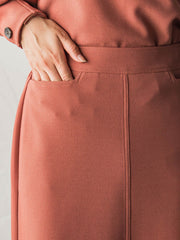 ジョーゼットダンボールAラインスカート≪セットアップ対応/洗濯機で洗える≫