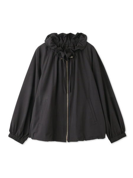 2WAYサーブルクロスフリルネックブルゾン