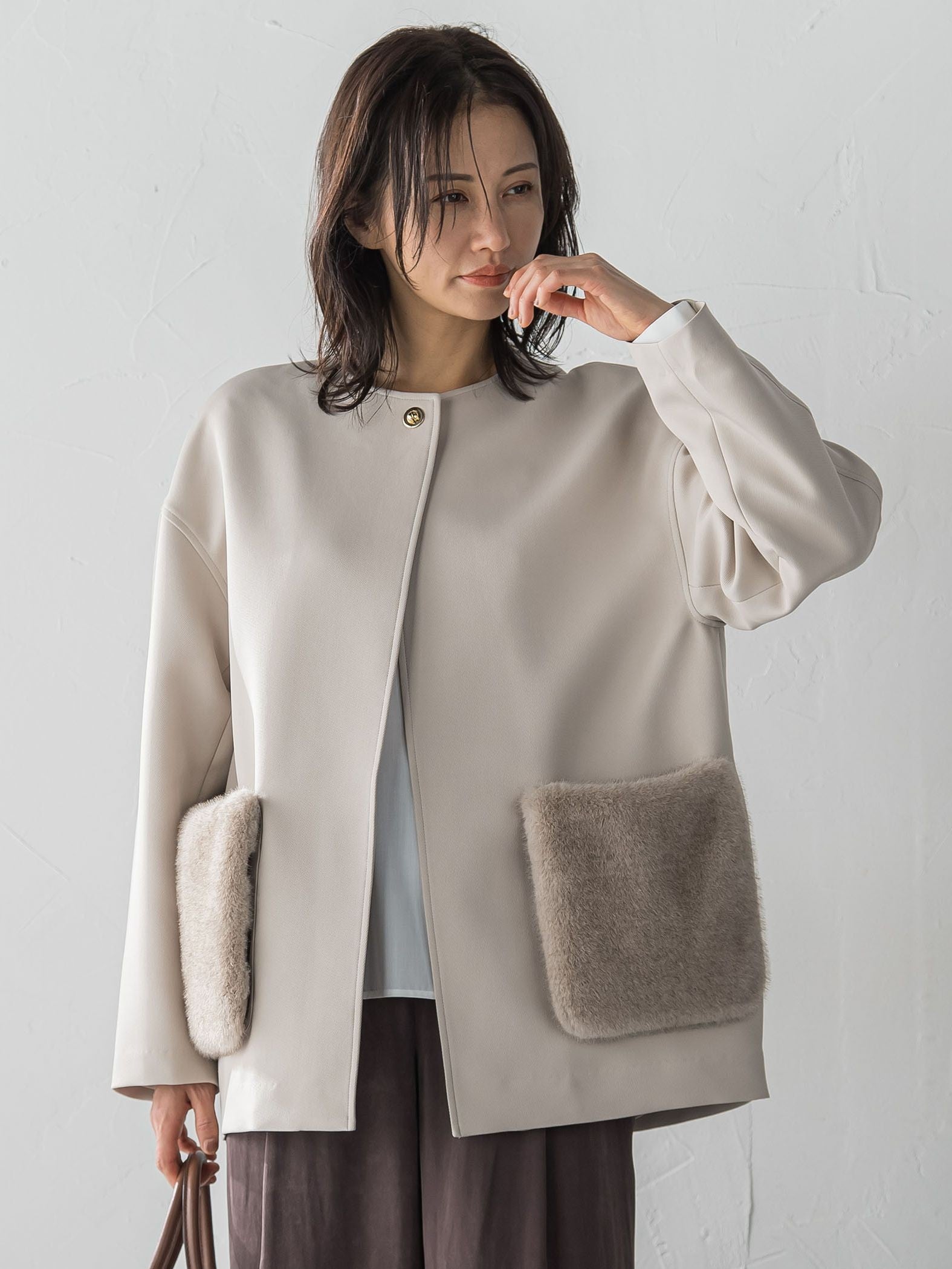 トリプルクロスファーポケットジャケット≪手洗い可能≫