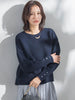 【WEB限定】袖ボタンガーターニット≪手洗い可能≫