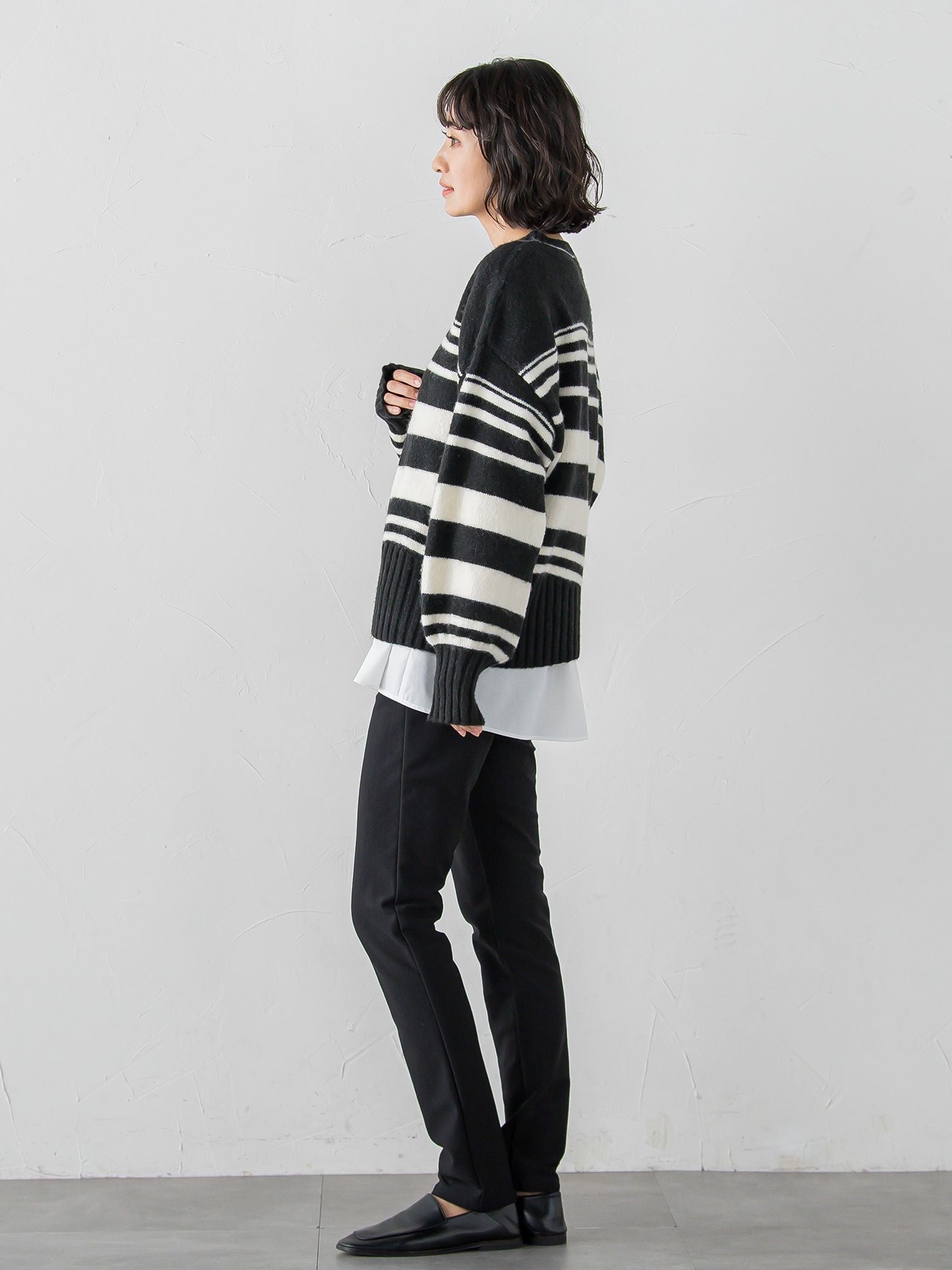 【WEB限定】”ふんわり着心地”ランダムボーダーニット