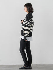 【WEB限定】”ふんわり着心地”ランダムボーダーニット