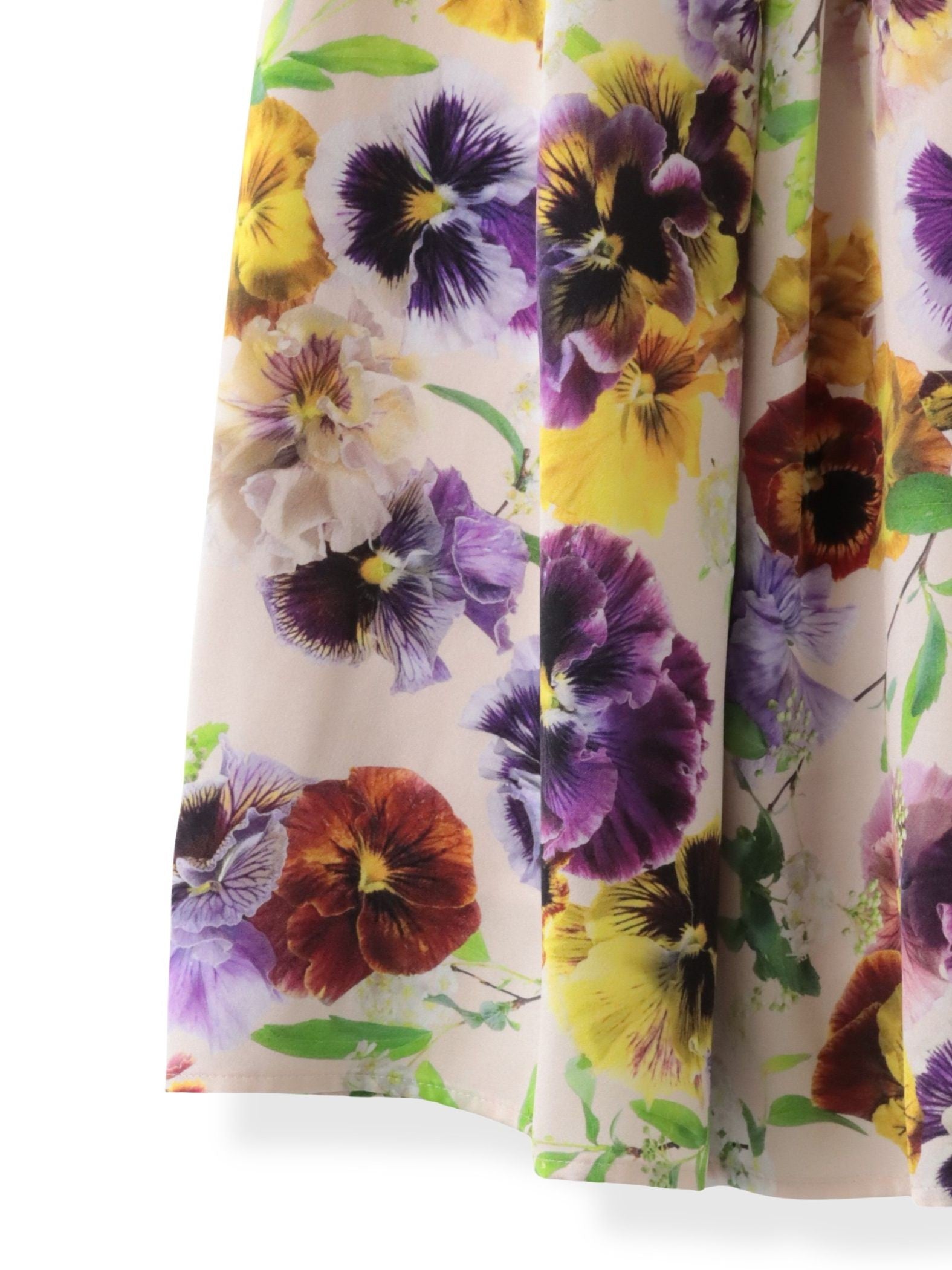 【KEITA KAWASAKI × Viaggio Bluコラボ】パンジープリントスカート