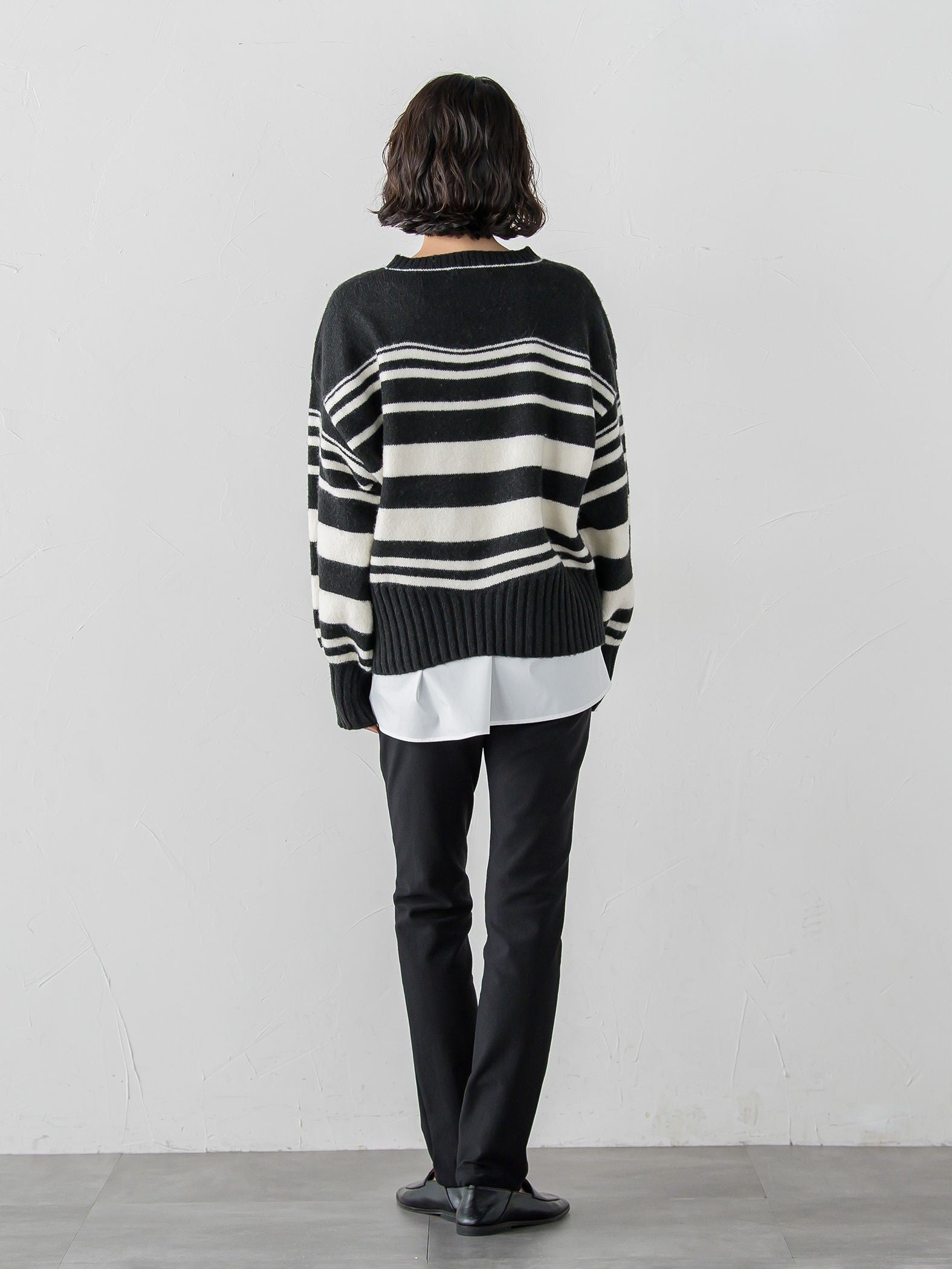 【WEB限定】”ふんわり着心地”ランダムボーダーニット