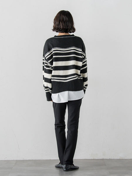 【WEB限定】”ふんわり着心地”ランダムボーダーニット