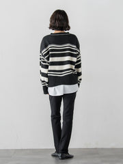 【WEB限定】”ふんわり着心地”ランダムボーダーニット