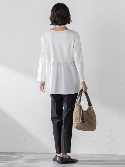 ペプラムカットソー