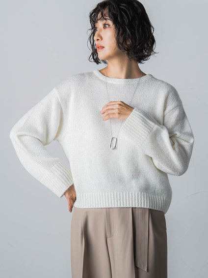 【洗えるニット】ヘアリースパンコールニット