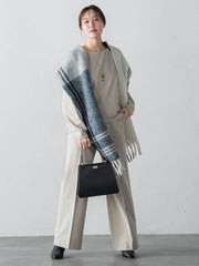 両面起毛ドロストワイドパンツ