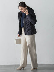 両面起毛ドロストワイドパンツ