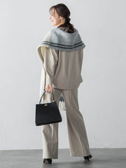 両面起毛ドロストワイドパンツ